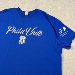 Gildan Phila Unite Philadelphia 76ers Event T Shirt Blue XL Cotton